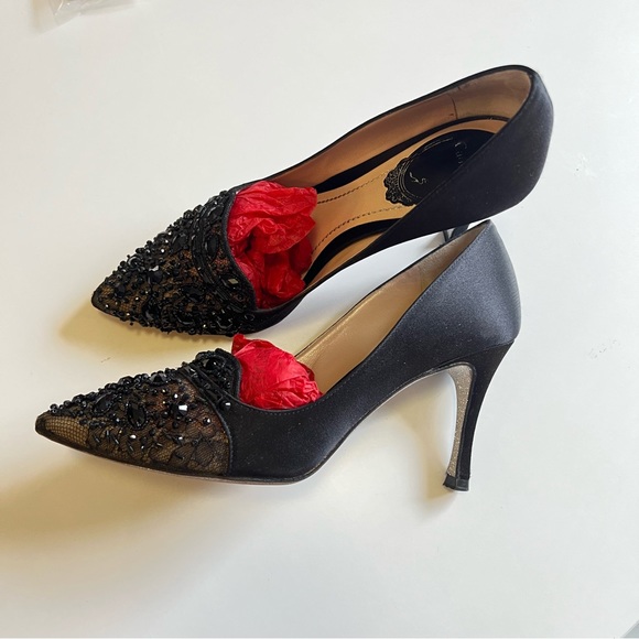 Rene Caovilla Black & tan heels - Picture 14 of 14